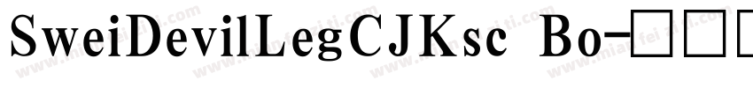 SweiDevilLegCJKsc Bo字体转换